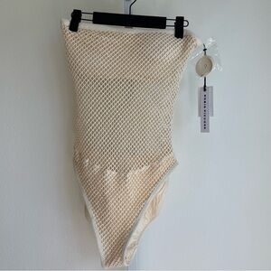 Robin Piccone Women’s Cream Swimsuit One Piece Size 12 NEW WITH TAGS NWT